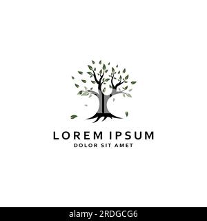 Living tree logo design, using vector concept. Stock Vector