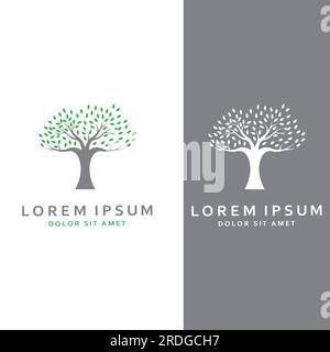 Living tree logo design, using vector concept. Stock Vector