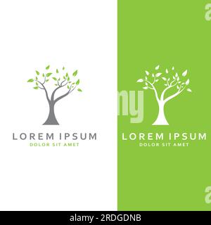 Living tree logo design, using vector concept. Stock Vector