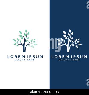 Living tree logo design, using vector concept. Stock Vector