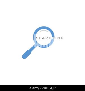 Logo search or find, logo search by combination, lab, moon, location, check, waves, and sun. Logo with simple editing. Stock Vector
