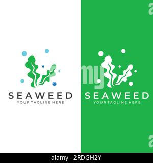 Seaweed logo with vector illustration design. Stock Vector