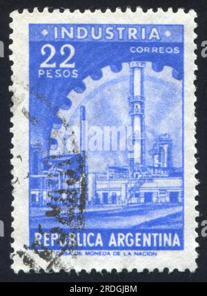 ARGENTINA - CIRCA 1954: stamp printed by Argentina, shows Industry, circa 1954 Stock Photo