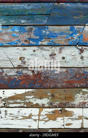 Weathered wooden planks background Stock Photo