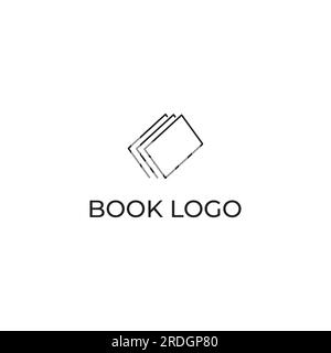 Educational digital book and online knowledge learning book logo and symbol vector icon. Stock Vector