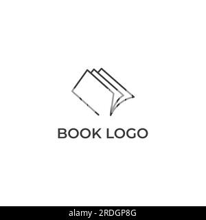 Educational digital book and online knowledge learning book logo and symbol vector icon. Stock Vector