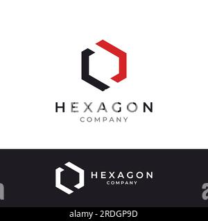 Logo box hexagon or cube and technology hexagon logo creative simple logo.By using modern illustration editing. Stock Vector