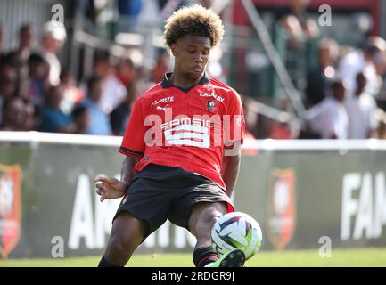 Mathis Lambourde of Stade Rennais during the football Amical 2023 ...