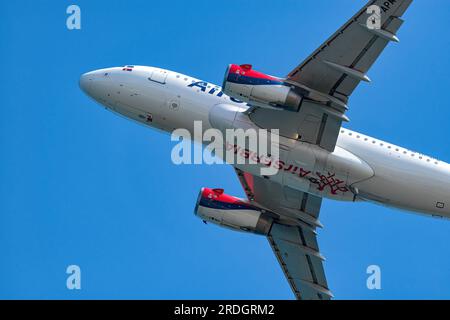 Larnaca Cyprus July 16 2023 Airbus A319 132 Reg. YU APM of