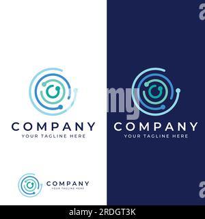 Abstract circle logo elements, circle lines, minimalist circles, creative ideas circles and modern colorful circles. Stock Vector
