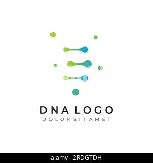 DNA element logo. Bio tech, DNA people, bio DNA, spiral DNA. Logo can be for science, pharmacy and medical. Stock Vector