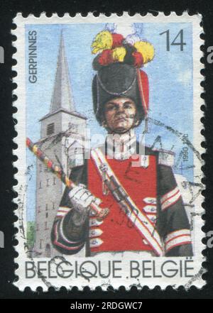 RUSSIA KALININGRAD, 26 OCTOBER 2015: stamp printed by Belgium, shows Gerpinnes, circa 1990 Stock Photo
