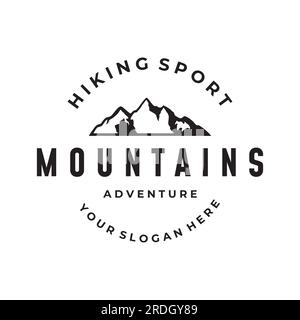 Mountain or mountains silhouette logo.Logos for climbers, photographers, businesses. Stock Vector