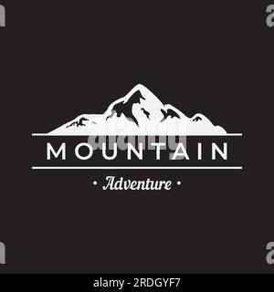 Mountain or mountains silhouette logo.Logos for climbers, photographers, businesses. Stock Vector