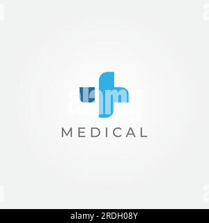 Medical sign logo using a simple and modern plus sign, a logo for medical, pharmacy, pharmacies, hospitals. Stock Vector