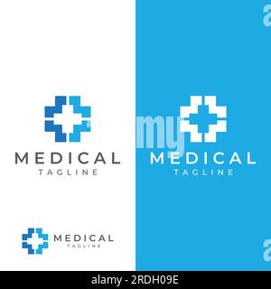 Medical sign logo using a simple and modern plus sign, a logo for medical, pharmacy, pharmacies, hospitals. Stock Vector