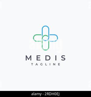 Medical sign logo using a simple and modern plus sign, a logo for medical, pharmacy, pharmacies, hospitals. Stock Vector