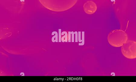 orange and pink fantastic wax bubbles from alien planet - abstract 3D illustration Stock Photo