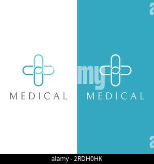 Medical sign logo using a simple and modern plus sign, a logo for medical, pharmacy, pharmacies, hospitals. Stock Vector