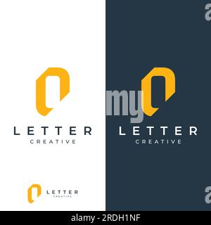 Abstract logo elements Initial letter O.Symbol of minimalist and modern concept geometric style.Future Logo type. Stock Vector