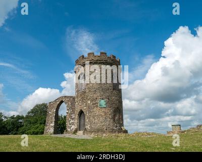 Old John tower against blue sky, Bradgate Park, Newtown Linford, Leicestershire, England, UK Stock Photo