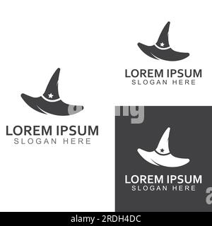 Wizard cap logo .By using vector design concept. Stock Vector