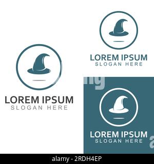 Wizard cap logo .By using vector design concept. Stock Vector