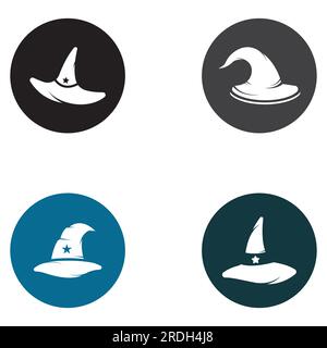 Wizard cap logo .By using vector design concept. Stock Vector