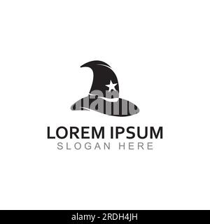Wizard cap logo .By using vector design concept. Stock Vector