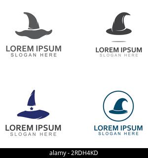 Wizard cap logo .By using vector design concept. Stock Vector