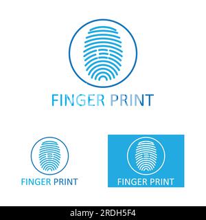 fingerprint icon, with simple and modern logo illustration Stock Vector