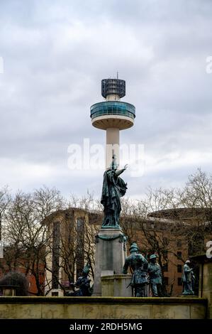 Famous memorials at St Johns Garden in Liverpool UK Stock Photo