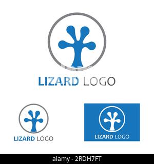 house lizard or gecko logo, with vector logo design. Stock Vector