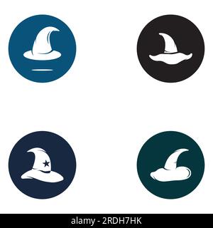 Wizard cap logo .By using vector design concept. Stock Vector