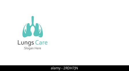 Lungs health and lungs care logo icon vector design template Stock Vector