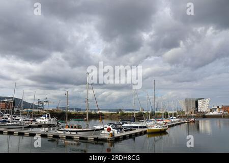 Belfast Harbour Marina in Northern Ireland Stock Photo