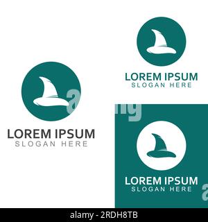 Wizard cap logo .By using vector design concept. Stock Vector