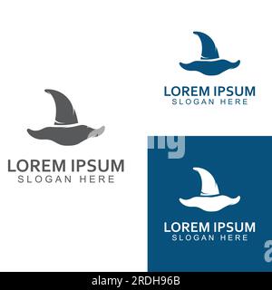 Wizard cap logo .By using vector design concept. Stock Vector