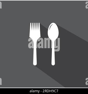 spoon,fork,and knife icon logo vector Stock Vector