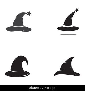 Wizard cap logo .By using vector design concept. Stock Vector