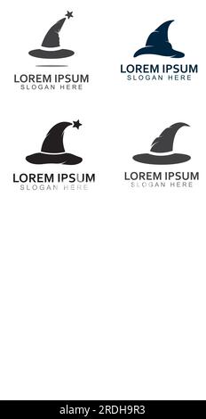 Wizard cap logo .By using vector design concept. Stock Vector