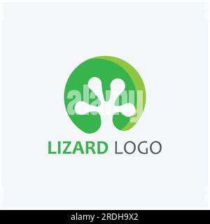 house lizard or gecko logo, with vector logo design. Stock Vector