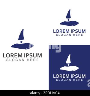 Wizard cap logo .By using vector design concept. Stock Vector
