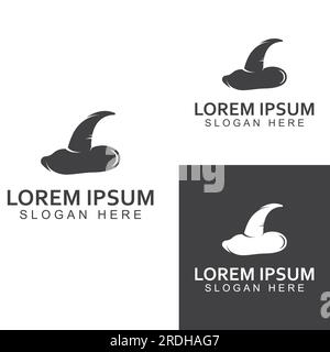 Wizard cap logo .By using vector design concept. Stock Vector
