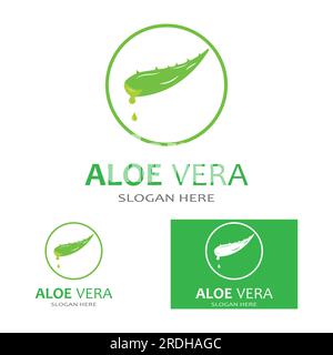 Aloe vera icon logo vector illustration Stock Vector
