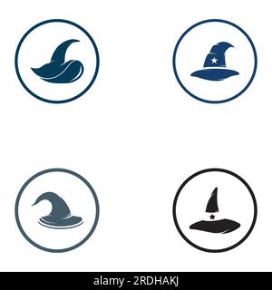 Wizard cap logo .By using vector design concept. Stock Vector