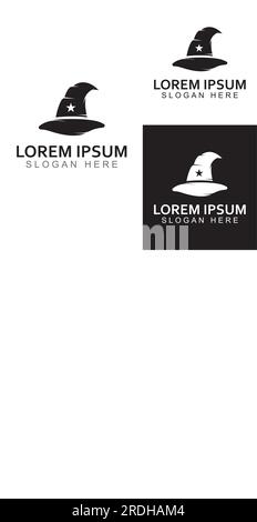 Wizard cap logo .By using vector design concept. Stock Vector