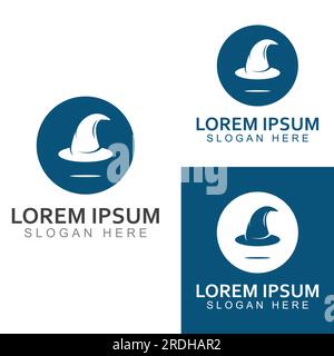 Wizard cap logo .By using vector design concept. Stock Vector