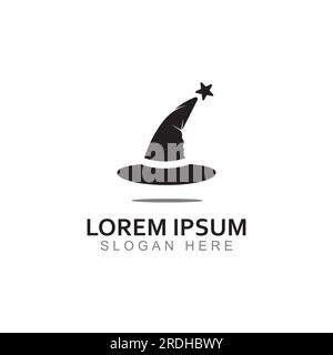 Wizard cap logo .By using vector design concept. Stock Vector