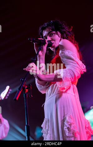 Henham Park, Suffolk, UK. 21st July, 2023. Performances Day 2 Latitude Festival 2023 The Last Dinner Party perform at latitude Festival 2023 21.07.2023 Credit: Gary Stafford/Alamy Live News Stock Photo